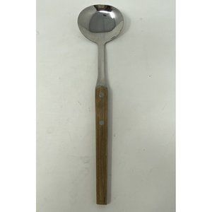 Vintage Stainless Steel Serving Spoon with Wood Handle WMF Cromargan Hong Kong